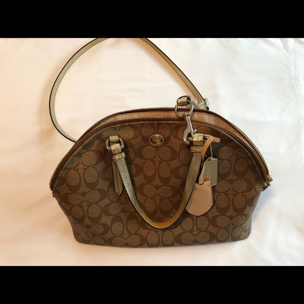 Coach Peyton Signature Cora Domed Satchel
